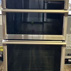 New Samsung - 30" Microwave Combination Wall Oven with Steam Cook and WiFi - Stainless steel 
