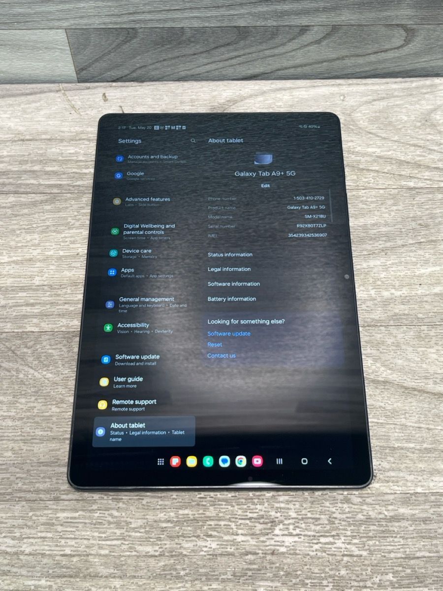 A1 Hawk – Samsung Galaxy Tab A9+ (A1D024725) – 11", 64GB, T-Mobile Locked