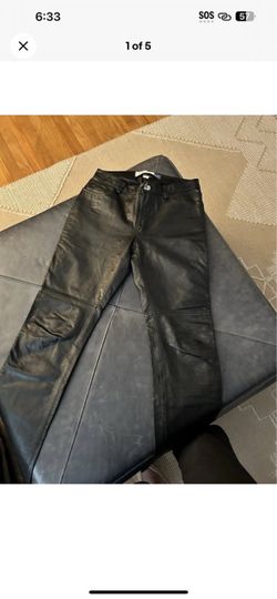 Gap Black Leather Jeans Sz 4