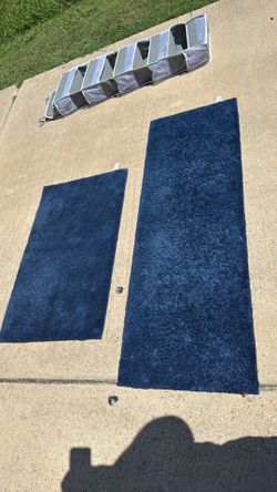 Blue bathroom rugs