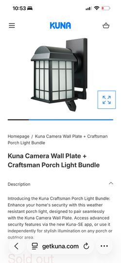 Kuna camara wall plate