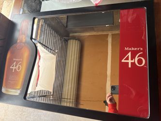 36 x 24 Whiskey Bourbon MAKERS 46 advertising manage bar MIRROR