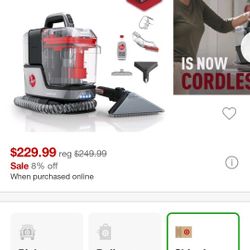 Cordless. Hoover Vacuum Carpet Cleaner 