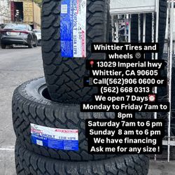 SET OF NEW TIRES 35X12.50R20 ATLANDER AT, INCLUDING MOUNTING AND BALANCING. ASK ME FOR ANY SIZE OR BRAND, LLANTAS NUEVAS