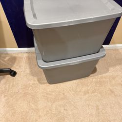Two 8 Gallon Storage Containers 