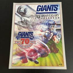 New York NY Giants 70th Anniversary Yearbook NFL Pro Football 1(contact info removed)