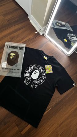 Black chrome hearts bape shirt