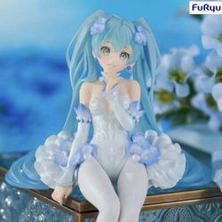 Vocaloid Hatsune Miku Flower Fairy Nemophila Pale Blue Ver Noodle Stopper Figure FuRyu