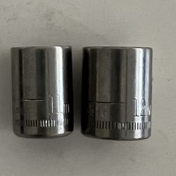 2- CRAFTSMAN -G- Series SOCKET 1/4" Drive 6 point 43513 (12mm) & 43509 (11mm)