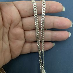 Real 925 Sterling Silver Chain Necklace 24 In