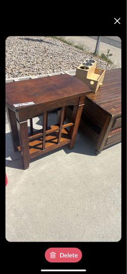 Solid wood side table