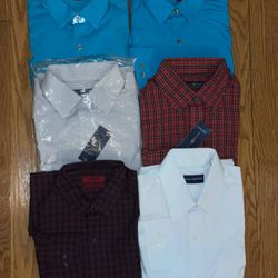 Six New Men’s Dress Shirts with Tags