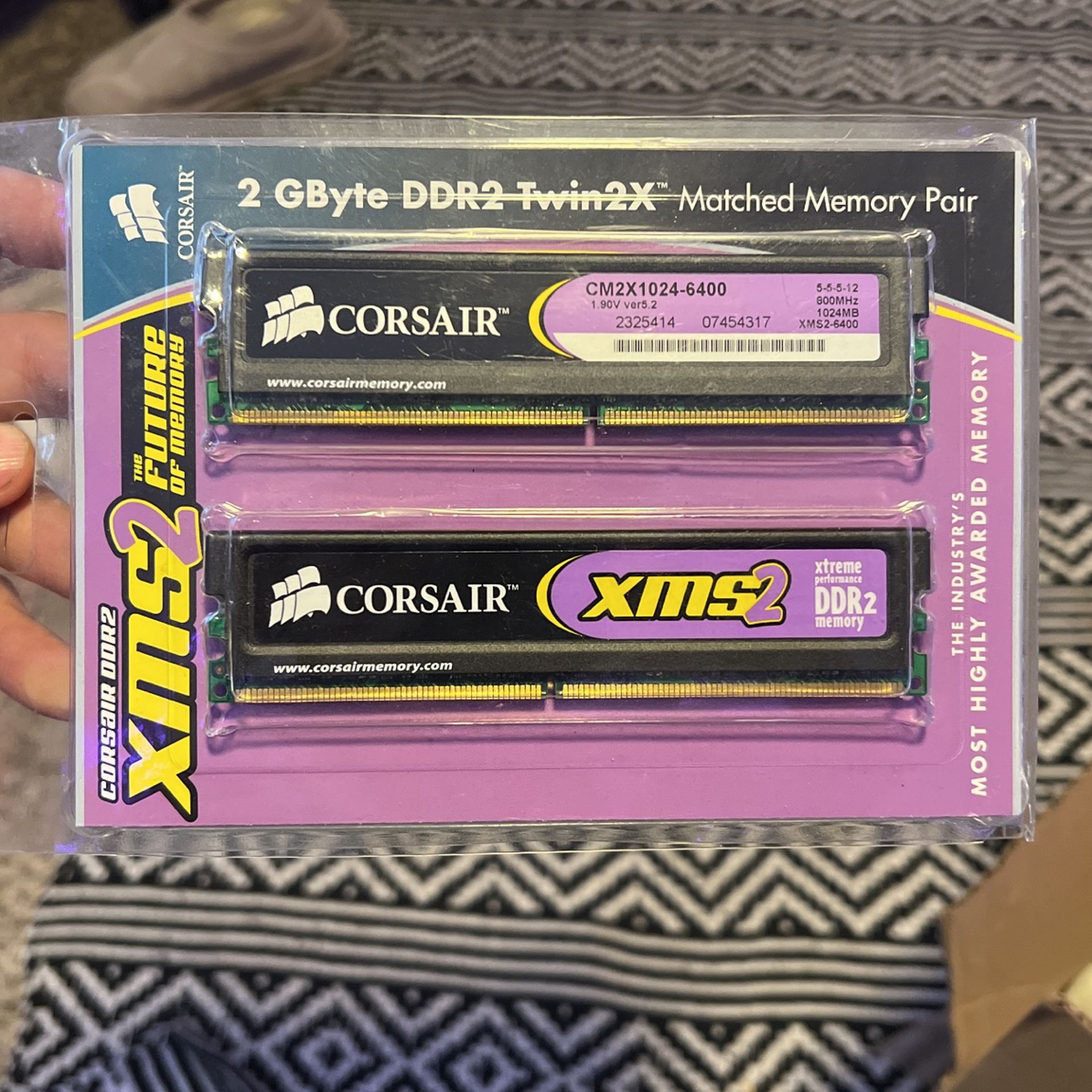 Pair Of Corsair DDR2 2gb Memory Sticks
