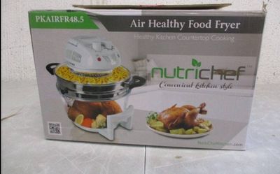 Nutrichef PKAIRFR48.5 Air Fryer, Infrared Convection, Halogen Oven Countertop, Cooking, Stainless St
