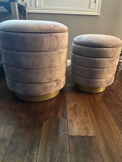 Blush Pink ottoman set