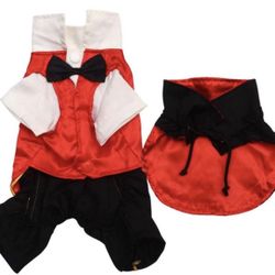 Halloween Cloak Dog Clothes - Vampire Cloak Pet Cosplay Costumes for Halloween Night (SIZE MEDIUM)