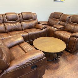 Santiago Two-Piece Sofa, Loveseat, Reclining,  Living Room Room $999