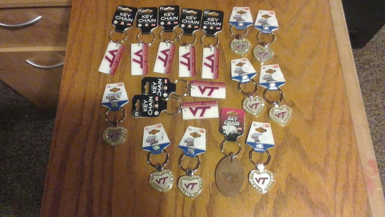 16 Virginia Tech key chains