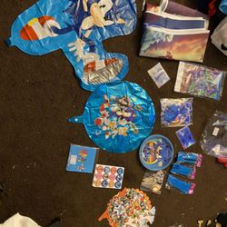 Sonic Party decorations