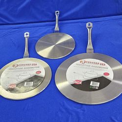 NEW Set of 3 Induction Cooktop Stainless Steel Converter Discs 