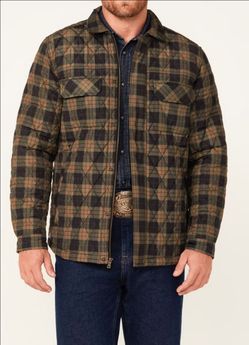 Cody James Men's Prescott Plaid Print Puffer Jacket sz Med