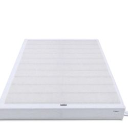 Amazon Basics Smart Box Spring Bed Base, 9-Inch Height Mattress Foundation, Tool-Free Easy Assembly, King, 79" L x 75.5" W x 9" H, White