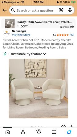 New 2 Beautiful sofa chairs in box