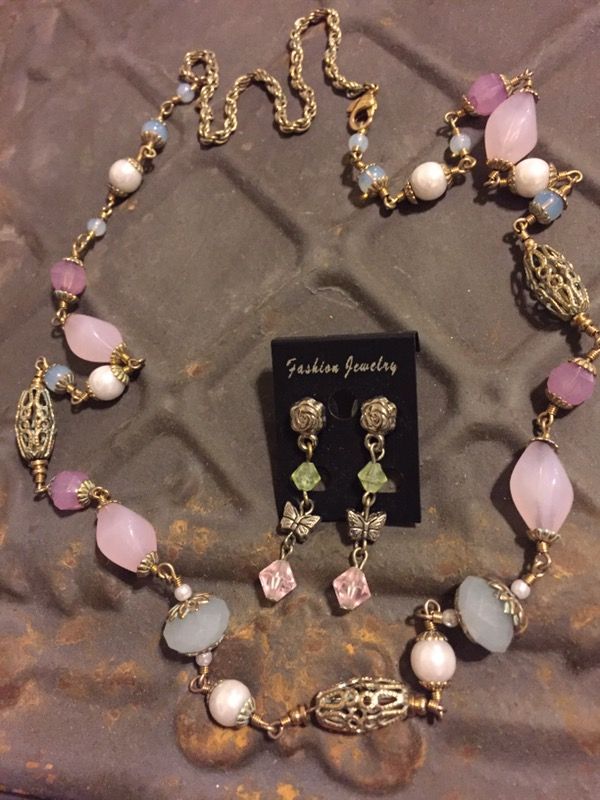 Necklace and earrings