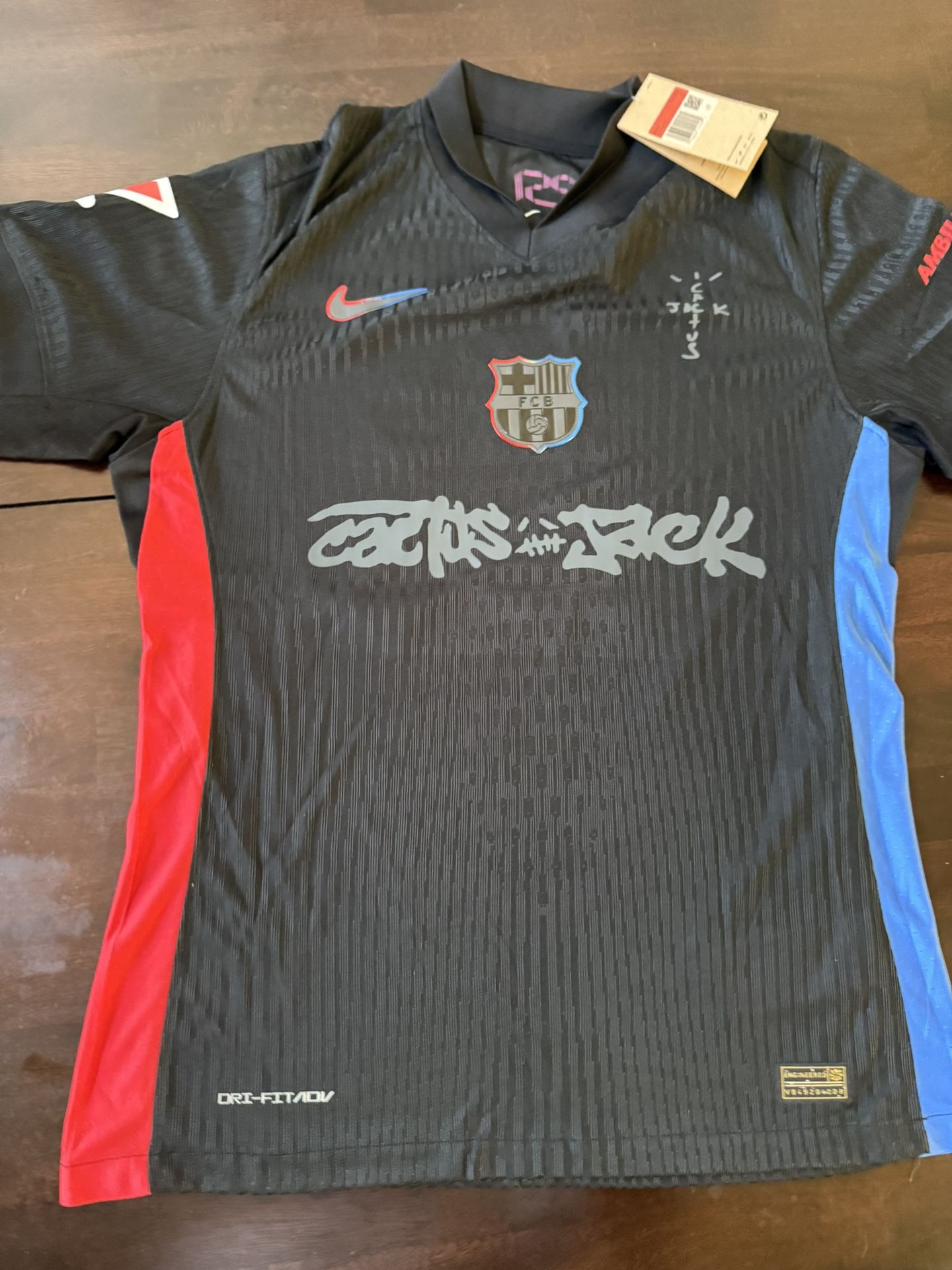 BARCELONA x TRAVIS SCOTT Limited Edition Cactus Jack Black Jersey - Lamine Yamal