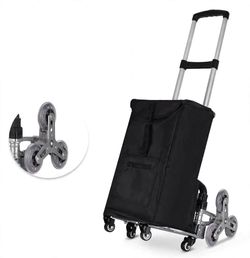Stair-Climbing Folding Shopping Cart with Bag