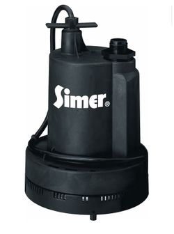 Simer 2623RP 1/4 HP Submersible Utility Pump , Black