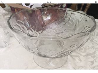 Brand New Mint Rare Boxed Concord Harvest Design Punch Bowl Set Serving for 12 Open Box