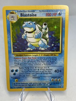 Pokémon Base Set Unlimited Blastoise 002/102 Card Lightly Played