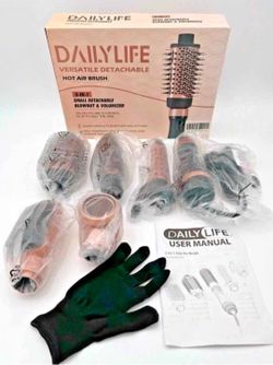 DAILYLIFE 5-in-1 Versatile Detachable Hot Air Brush Blowout & Volumizer