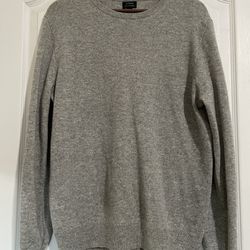 Men’s 100% Cashmere Light Gray Cashmere Sweater