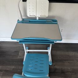 Multifunctional Kids Study Desk with Lamp And Chair  