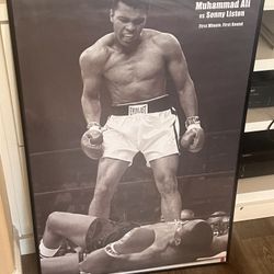 MUHAMMAD ALI VS SONNY LISTON POSTER In FRAME