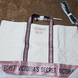 Duffle Bag Off-White/Pink - New 