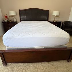 Queen bed with two nightstands set