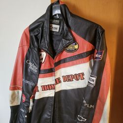Vintage Nascar Leather Coat
