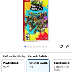 Teenage Mutant Ninja Turtles Arcade Wrath of the Mutants for Nintendo Switch