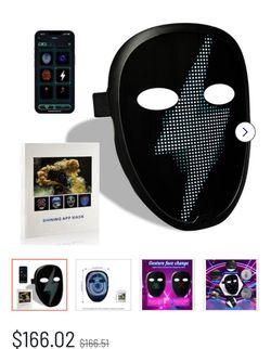 New Led Mask with Rechargeable Bluetooth-compatible App Controlled