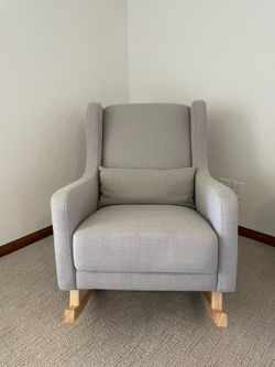 Babyletto Kai Grey Performance Rocking Chair with Wood Legs