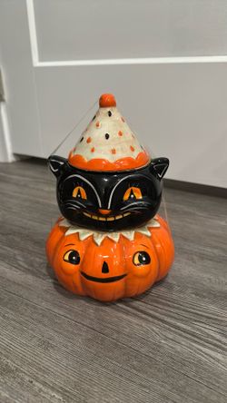 Johanna Parker Pumpkin Cat Canister
