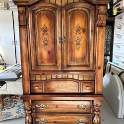 SOLID MAPLE ARMOIRE AND DRESSER