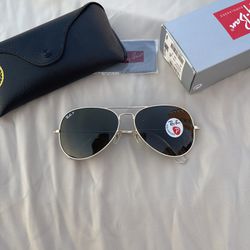 Polarized  Lenses Aviator Gold Frame Unisex Sunglasses 