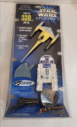 1999 Star Wars Episode I Naboo Fighter Model Rocket Starter Set