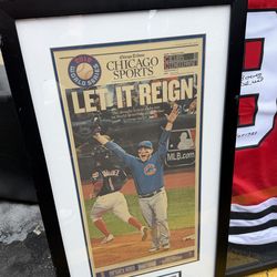 Chicago Cubs Anthony Rizzo picture glass frame
