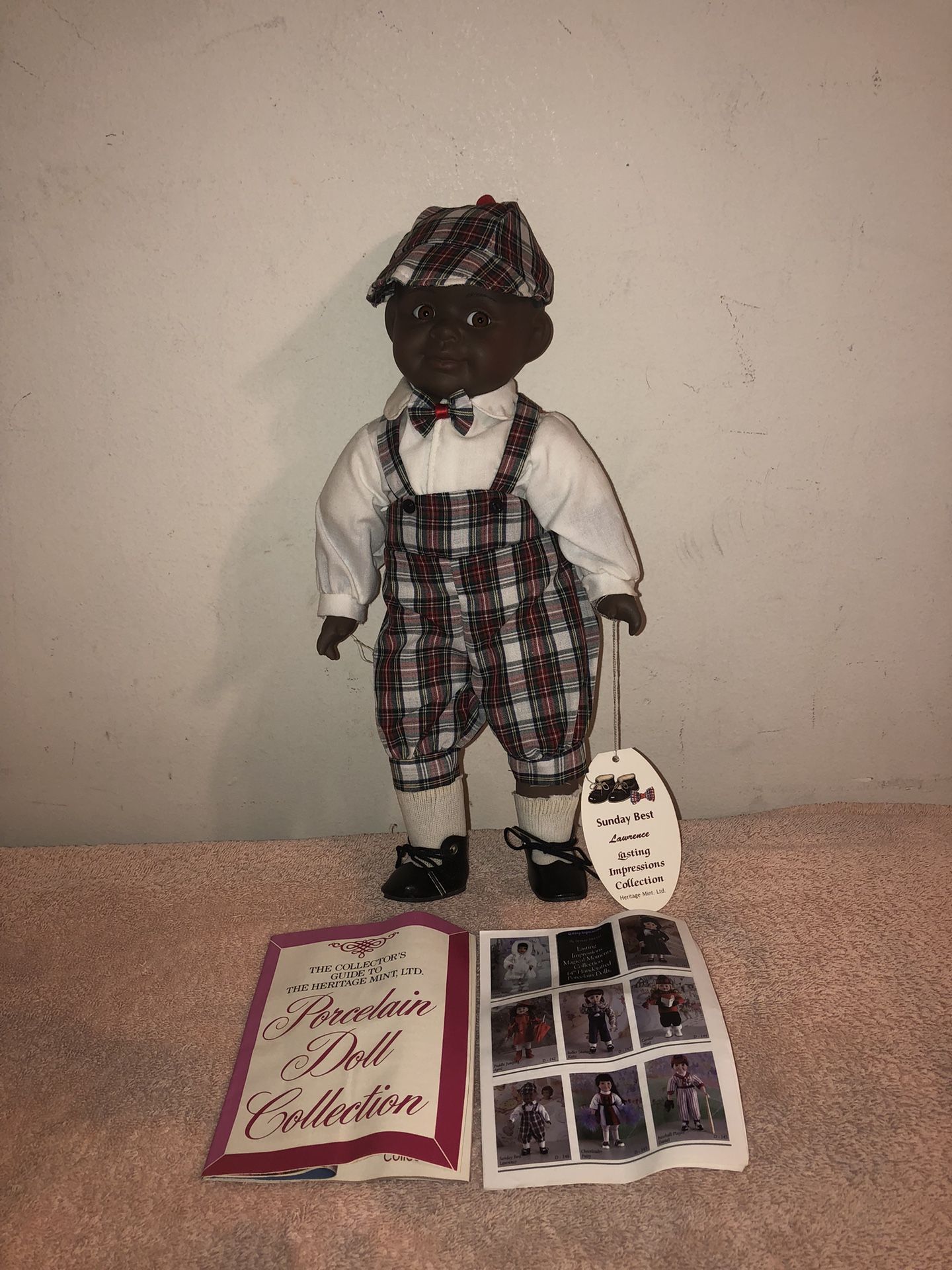 1994 Heritage Mint Lasting Impressions Porcelain 14” Doll Lawrence Sunday Best