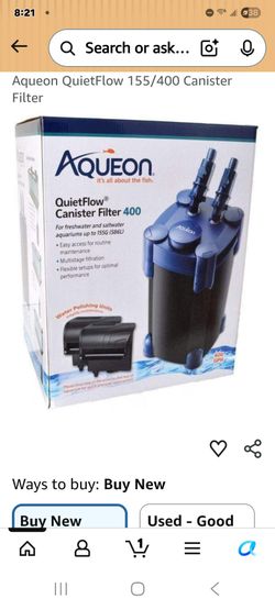 Aqueous canister filter 400
